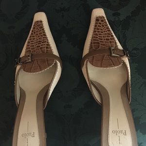 Paola 2 tone mules- never worn